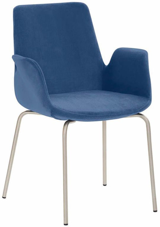 Sessel myHELIOS Blau/Edelstahl