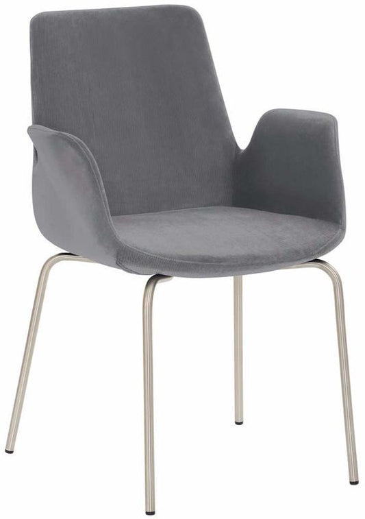 Sessel myHELIOS Grau/Edelstahl