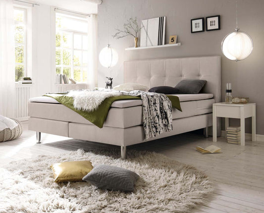 Fleur Boxspringbett, 140-180 cm Beige