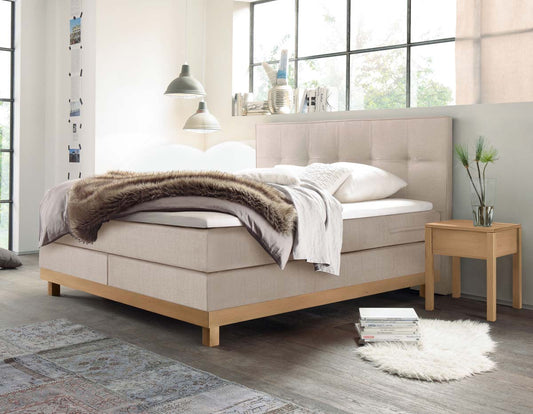 Bella Boxspringbett, 140-180 cm Braun / Beige