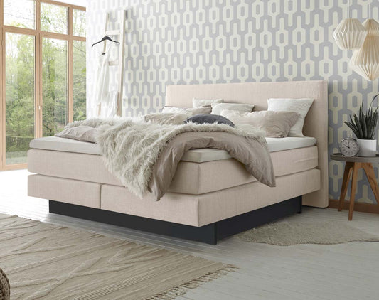 Denver II Boxspringbett, 140-180 cm Anthrazit / Beige