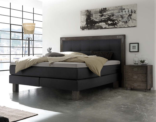 Memphis Boxspringbett, 140-180 cm Grau / Anthrazit