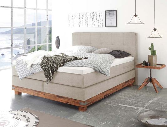 Boston Boxspringbett, 140-180 cm Braun / Beige