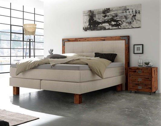 Memphis Boxspringbett, 140-180 cm Braun / Beige