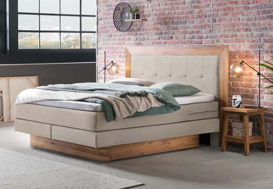 Texas Boxspringbett, 140-180 cm Braun / Beige