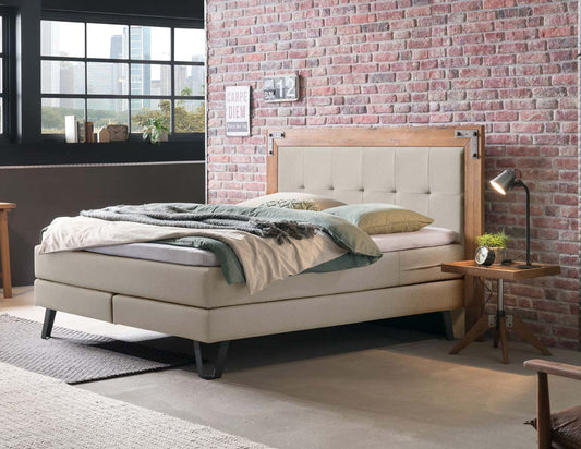 Oakland Boxspringbett, 140-180 cm Braun / Beige