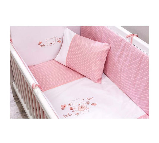 Cilek LITTLE LOVE Babyset 60x120cm Rosa / Weiß