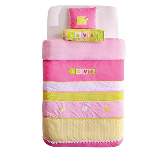 Cilek LOVE Tagesdeckenset 90-100cm Pink / Gelb