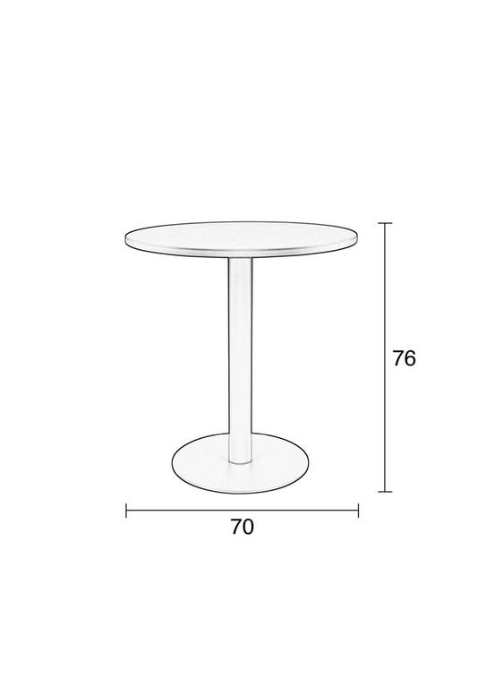 Metsu Bistrotisch Partytisch Ø 70 cm Hellgrau