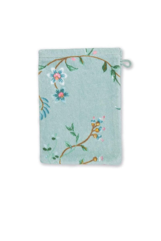 Les Fleurs Waschlappen 3er-Set 16x22 cm Blau