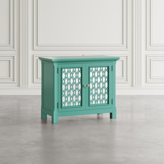 Avola Massivholz Sideboard Akazie Türkis