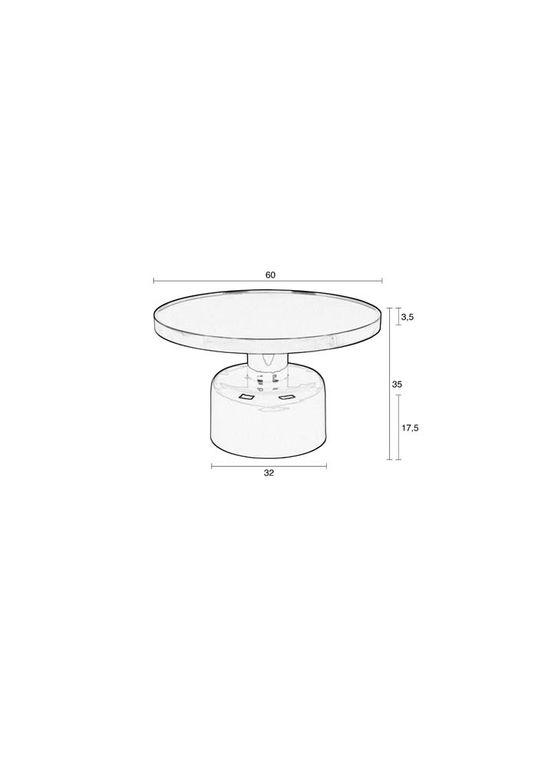 Glam Couchtisch Ø60 cm Grün