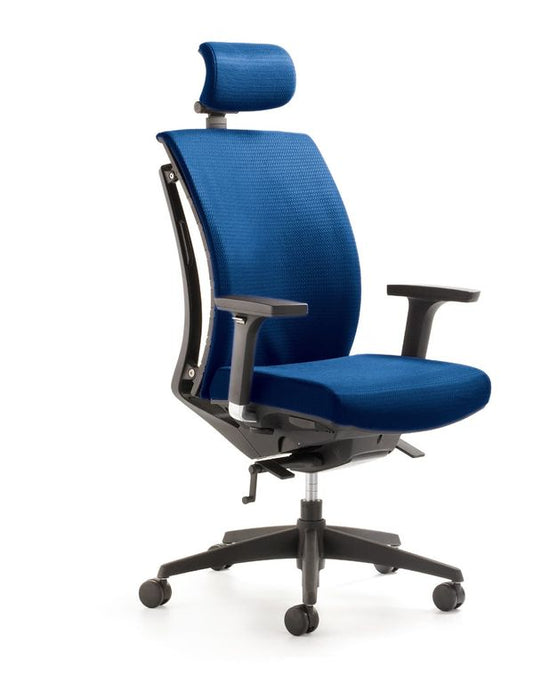 myARTI CHAIR Drehstuhl mit Kopfstütze Blau