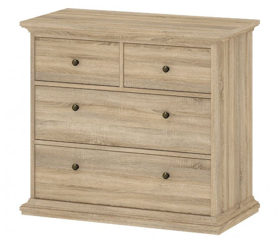 Paris Kommode Anrichte Sideboard Schlafzimmer Eiche Struktur - Froschkönig24