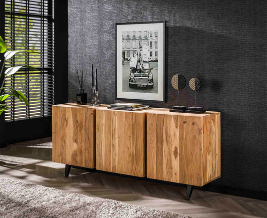 Block Sideboard Akazie Massivholz Natur