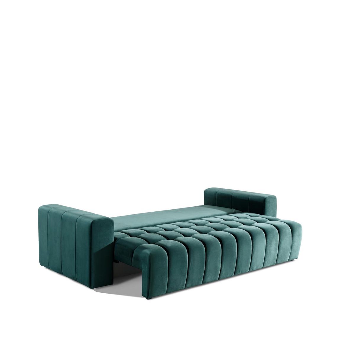 Lazaro Schlafsofa 202x97 cm Türkis (Samt)