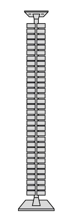 Vertikale Kabelführung, Länge 125 cm - Froschkönig24