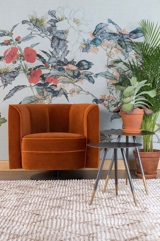 Flower Lounge-Sessel Orange