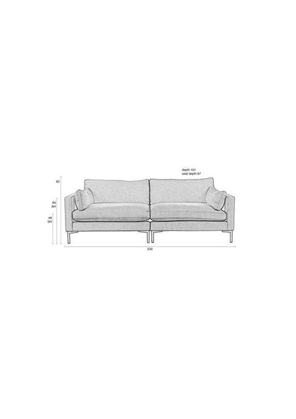 Summer 3-Sitzer Sofa  Anthrazit