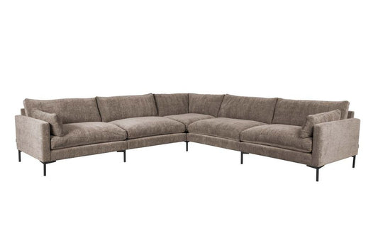 Summer Ecksofa 318x318 cm Braun/Grau