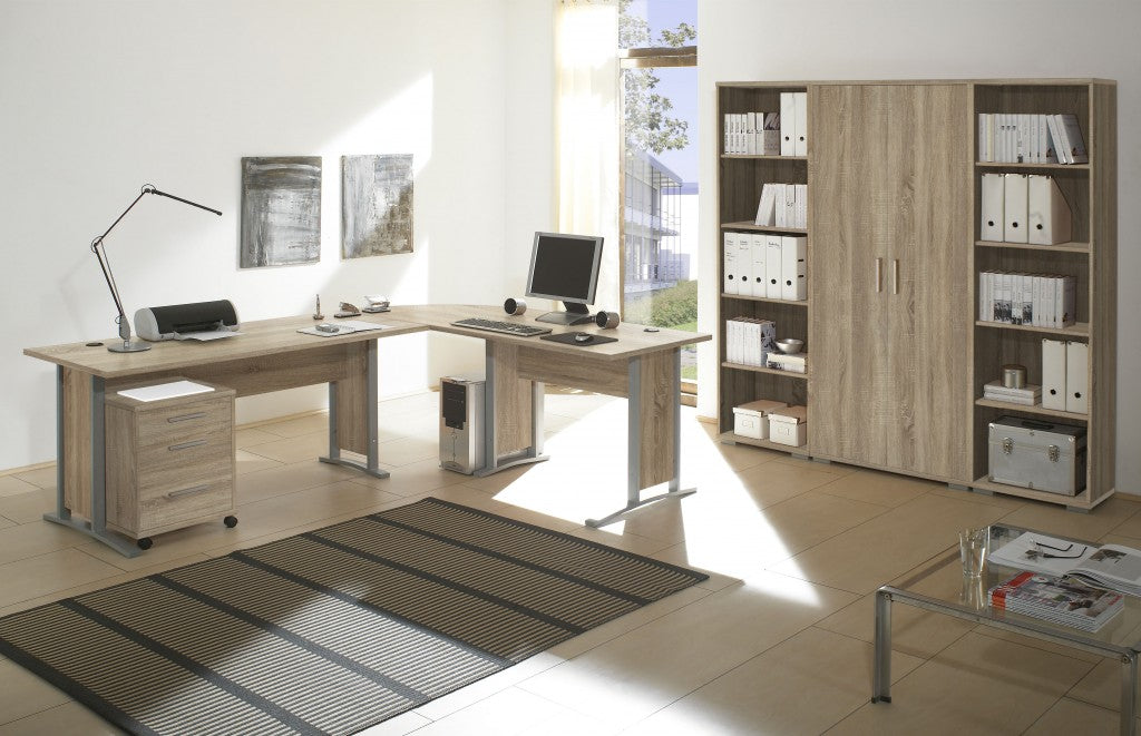 Office Line Home Office Komplettset 5-teilig Eiche Sonoma - Froschkönig24