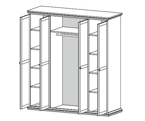 Tvilum Paris Kleiderschrank Garderobenschrank Schrank Schlafzimmerschrank Eiche Sonoma - Froschkönig24