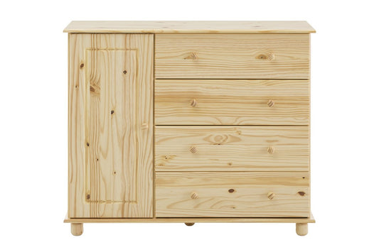 Highboard Kiefer Massivholz lackiert