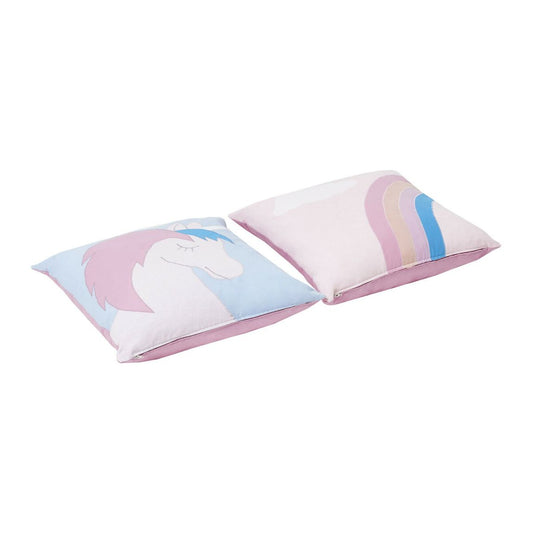 Hoppekids Unicorn Kissenset mit 2 Kissen Rosa / Blau