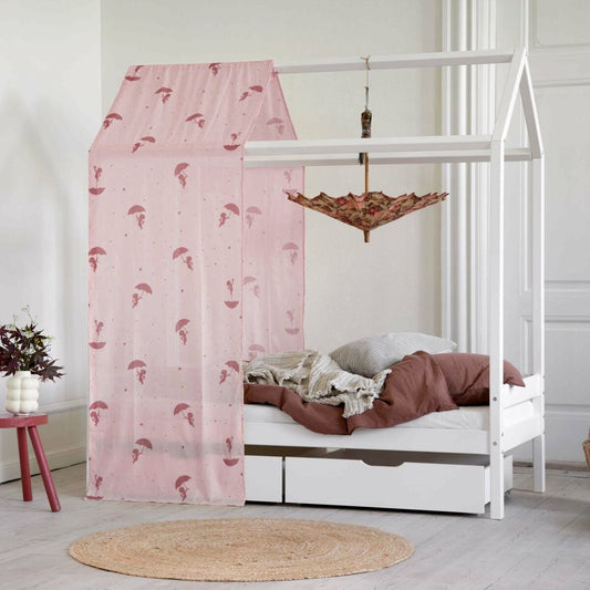 Hoppekids Sandmännchen (Ole Lukoie) Hausbett-Vorhang für Hausbetten 70x160 cm, Rot