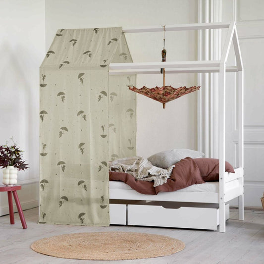 Hoppekids Sandmännchen (Ole Lukoie) Hausbett-Vorhang für Hausbetten 70x160 cm, Grün