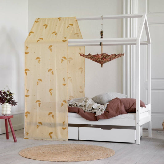 Hoppekids Sandmännchen (Ole Lukoie) Hausbett-Vorhang für Hausbetten 70x160 cm, Gelb