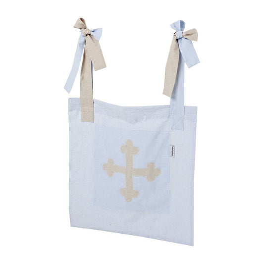 Hoppekids Fairytale Knight Bett-Tasche mit Bändern Hellblau / Grau