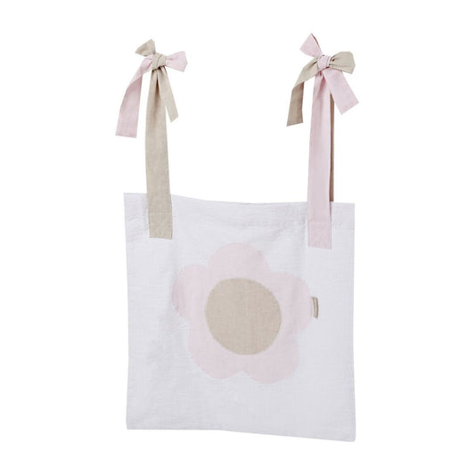 Hoppekids Fairytale Flower Bett-Tasche mit Bändern Rosa