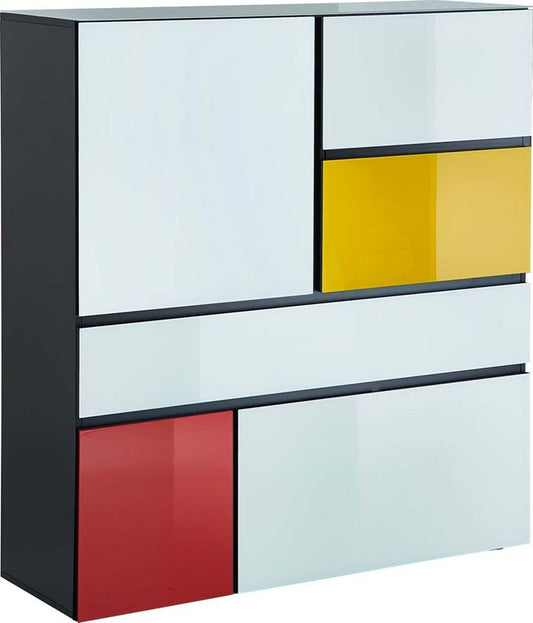 IBIZA Highboard bunt hochglanz