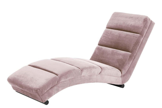 Relaxliege / Chaiselongue Samt Rosé