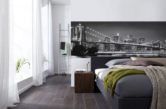 Papier Fototapete - Brooklyn Bridge - Größe 368 x 127 cm