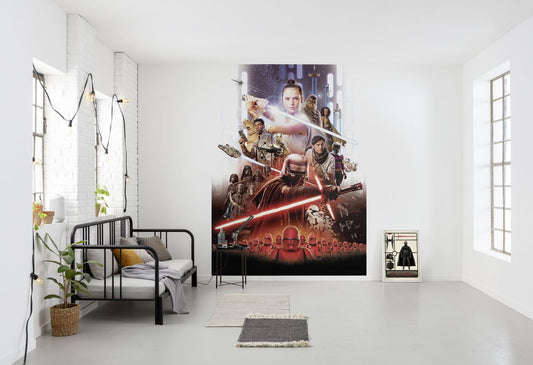 Papier Fototapete - STAR WARS EP9 Movie Poster Rey - Größe 184 x 254 cm