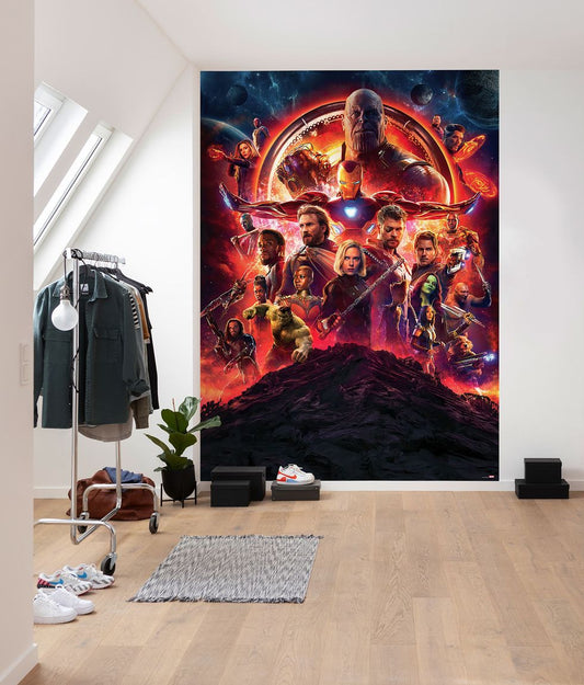 Papier Fototapete - Avengers Infinity War Movie Poster - Größe 184 x 254 cm