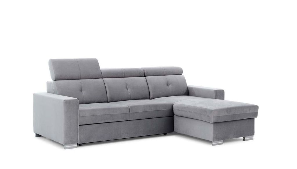 Fresia Ecksofa 247 x 176 cm Grün (Samt)