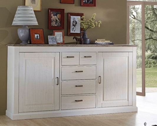 Lima Sideboard montiert Pinie hell / Taupe - Froschkönig24