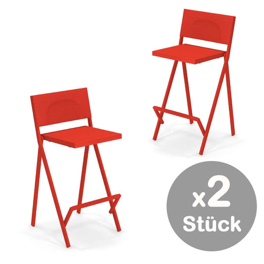 Emu Mia 2er Set Barhocker Rot