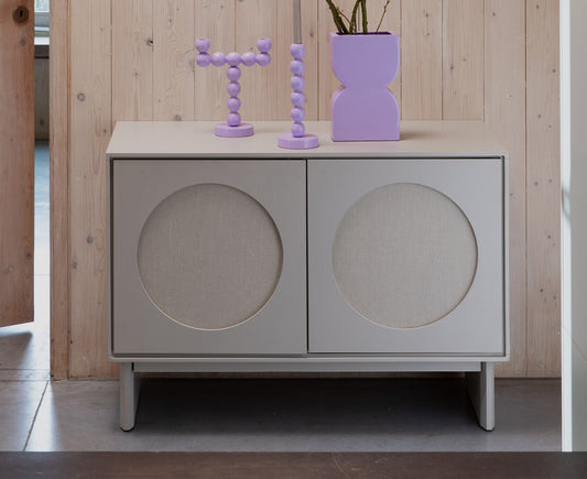 Twin Sideboard Akazienholz Grau