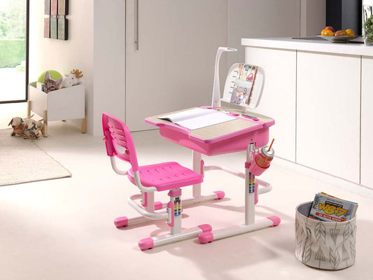 Comfortline 2 Kinderschreibtisch mit Stuhl Rosa