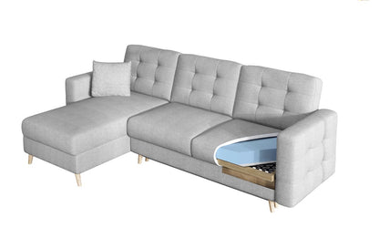 *AUSSTELLUNG* Asgard Ecksofa 250 x 162 cm Hellbraun (Samt)