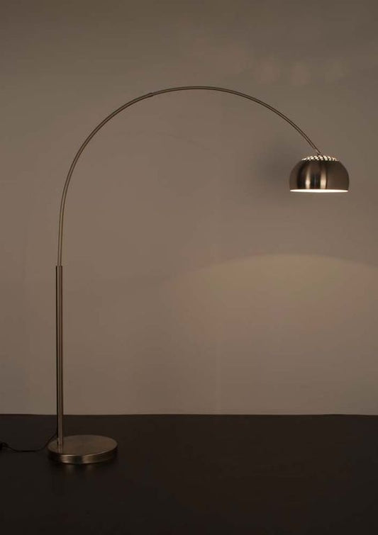 Metallgebogene Flurlampe Grau