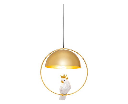 Hängelampe Hängeleuchte Deckenlampe Animal Cockatoo Gold