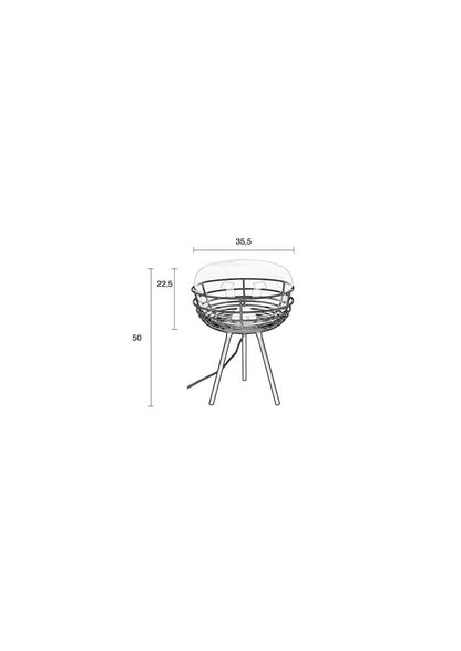 Smokey Tischleuchte inkl. Dimmer LED Schwarz