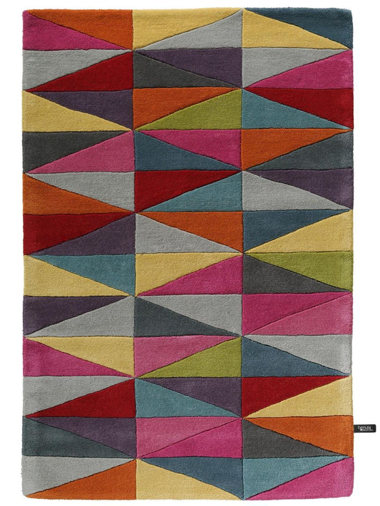 Wollteppich Funk 120x170 cm Bunt