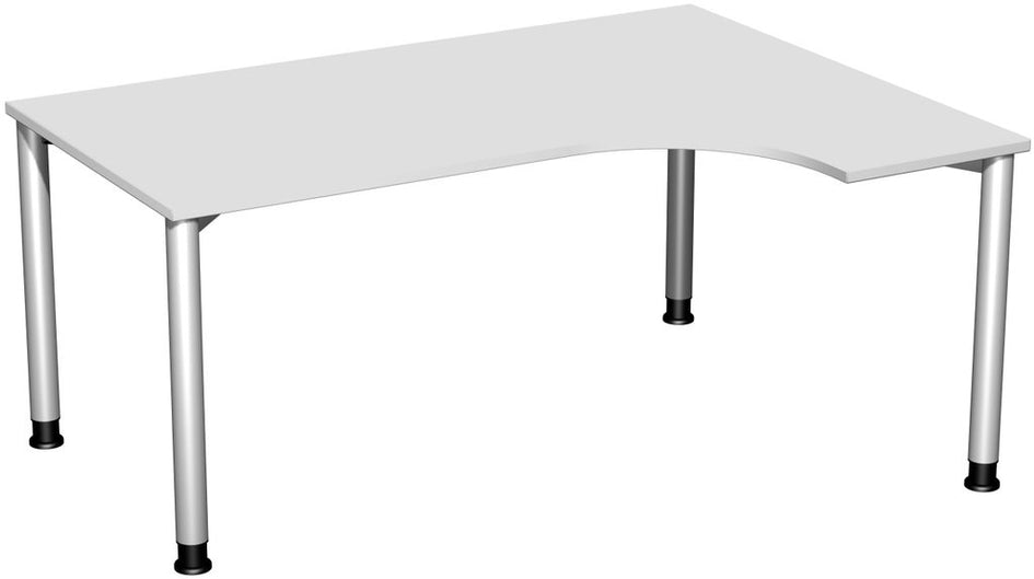 4 Fuß Flex Kompakt-Schreibtisch, 160 x 80-120 cm höhenverstellbar, verschiedene Farben - Froschkönig24