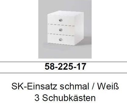 Schubkasten 3er Set für Kleiderschrank 44cm breit Schubkasteneinsatz Weiß - Froschkönig24